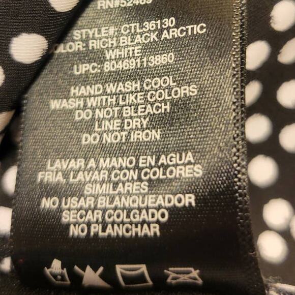 Catalina One Piece Swimsuit Rich Black Artic White Polka Dot Women's Size Small - Picture 10 of 11